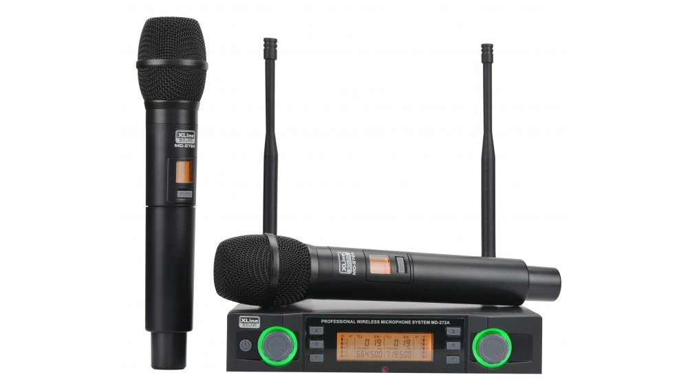 Радиосистема XLine MD-272A c двумя радиомикрофонами для живого вокала