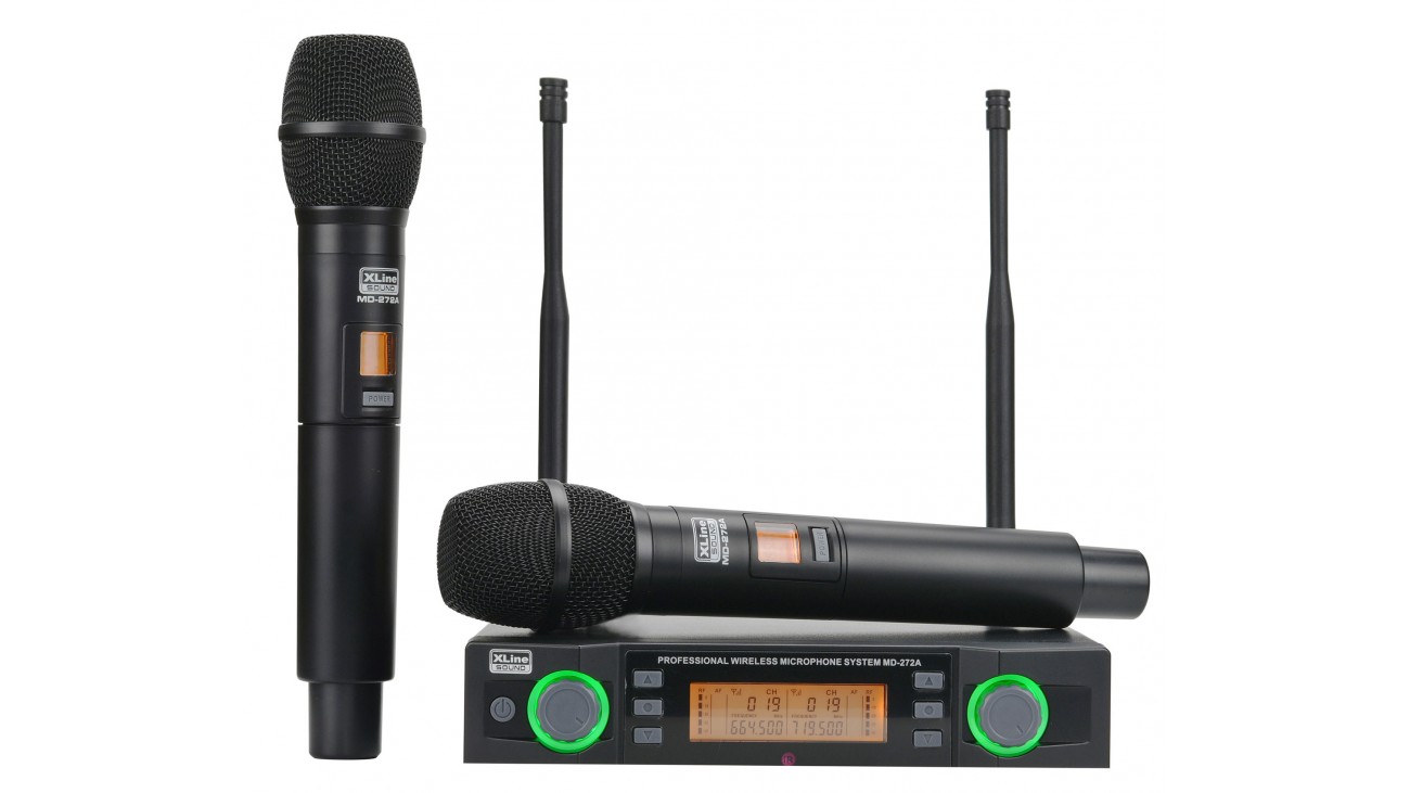 Радиосистема XLine MD-272A c двумя радиомикрофонами для живого вокала